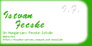 istvan fecske business card
