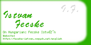 istvan fecske business card